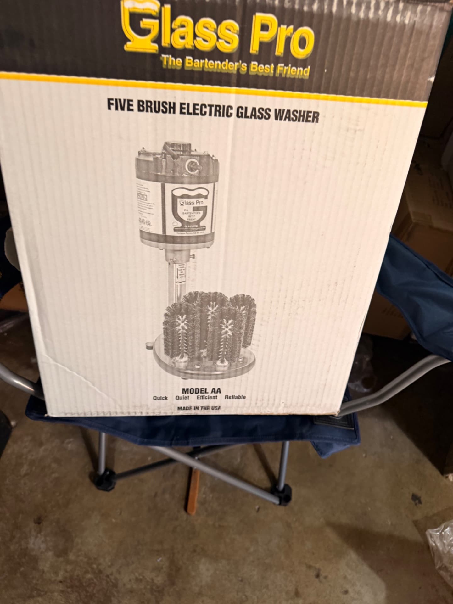 Electric glass washer